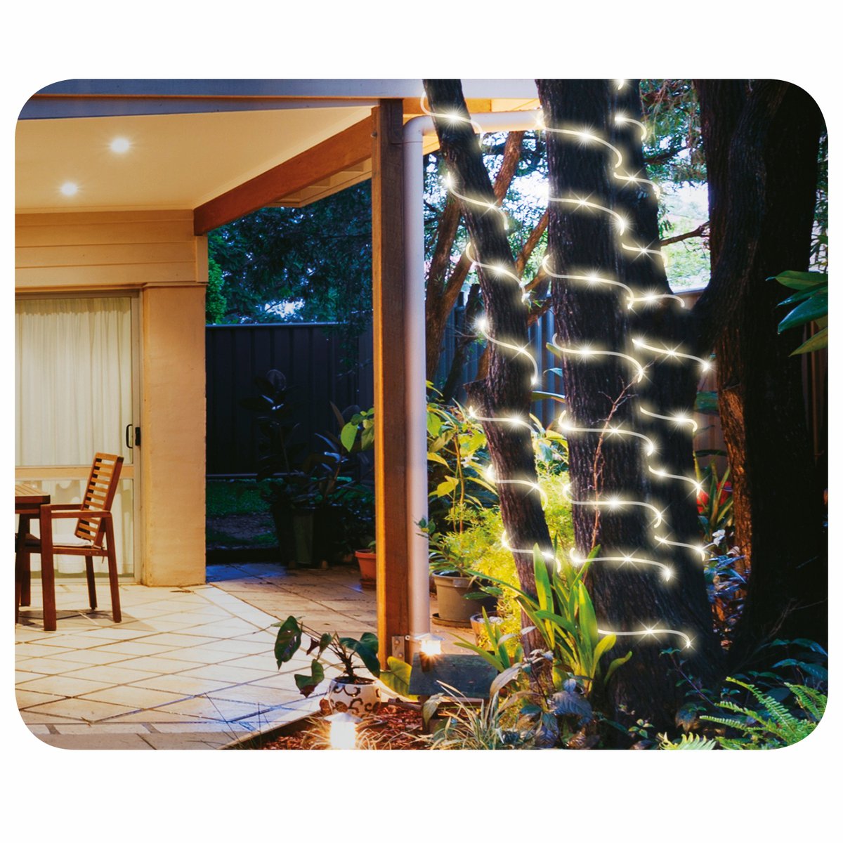 Arlec 10m Warm White Solar Powered Thin LED Rope Light - 100 LEDs - SuperSaverAU - view 4