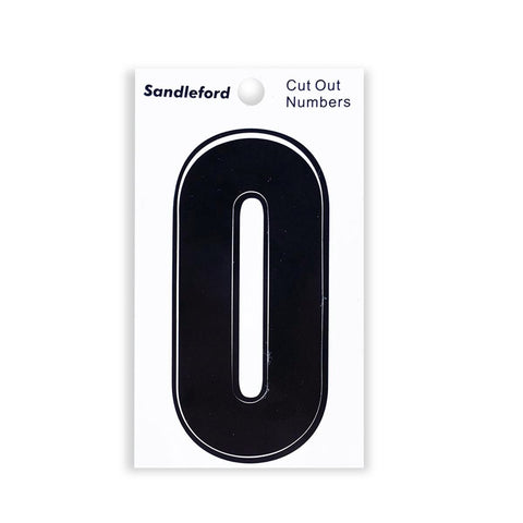 Sandleford 85mm Self Adhesive House Number 0 - Black - SuperSaverAU - view 1