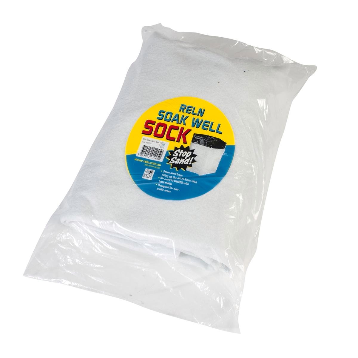 Reln Soakwell Sock - 680mm x 805mm - White - Durable Polyester - SuperSaverAU - view 1