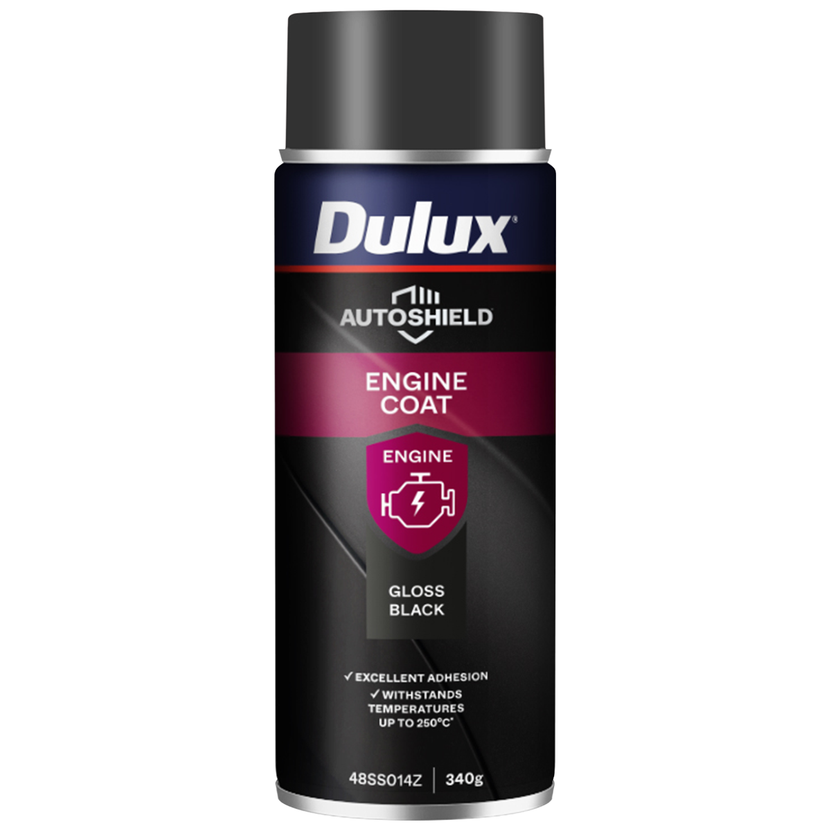 Dulux 340g Autoshield Engine Coat Spray Paint - Gloss Black - High-Temperature Resistance - SuperSaverAU - view 1