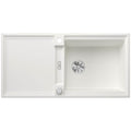 Blanco Adira XL 6S Silgranit single bowl sink with drainer - White, integrated drainboard, reversible - 528132