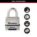 Master Lock 57mm Stainless Steel Combination Padlock Resettable