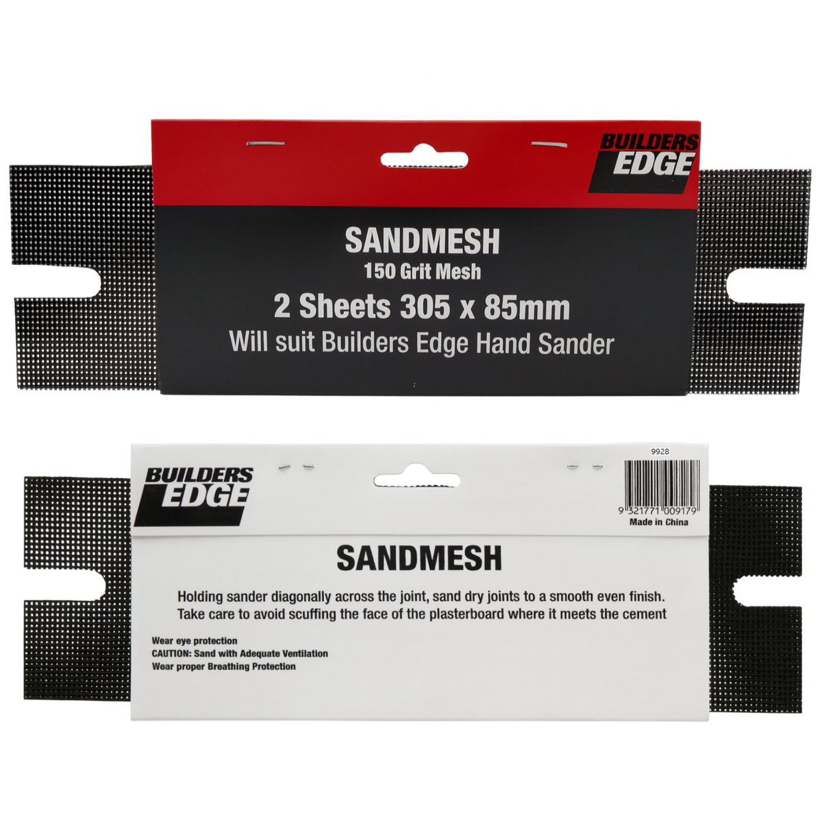 Builders Edge Plaster Accessory - 305mm x 85mm - Sandmesh - 2 Pack - SuperSaverAU - view 1