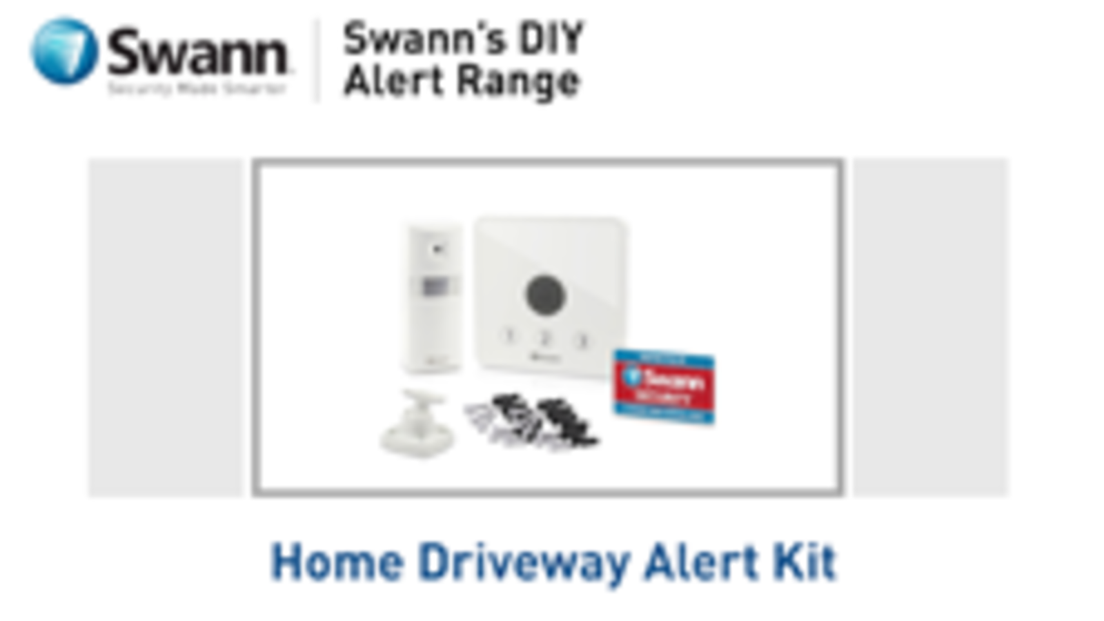 Swann Wireless Doorway Alarm SWADS-ALARMS-GL, 2 PIR Sensors, 200ft Range, Indoor/Outdoor