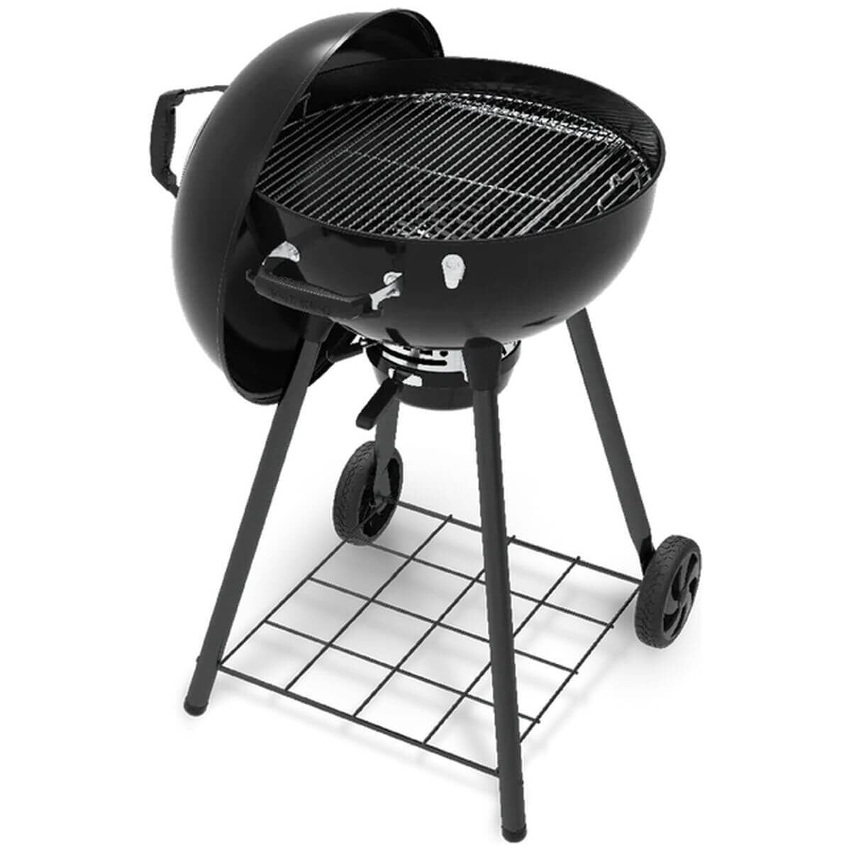Broil King 57cm Crown Premium Charcoal Kettle BBQ - Rotodraft Bottom Vent, Built-In Thermometer - 401110