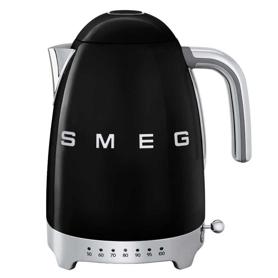 Smeg 50s Retro Style 1.7L Variable Temperature Kettle - Black, 7 Settings, Keep Warm - KLF04BLAU