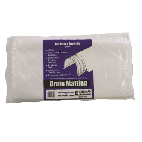 Everhard Drain Matting 2 x 6m White PP Non-Woven Easy Install - SuperSaverAU - view 1