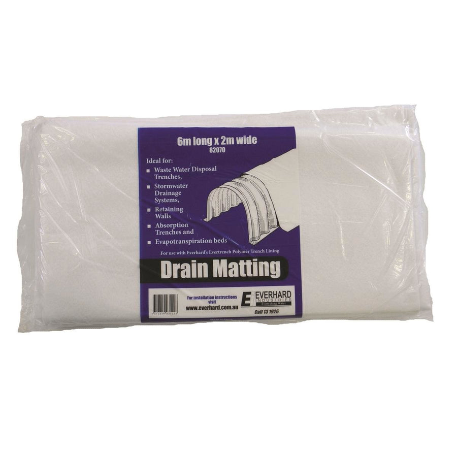 Everhard Drain Matting 2 x 6m White PP Non-Woven Easy Install - SuperSaverAU - view 1