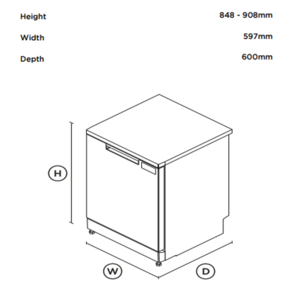 Fisher & Paykel Series 7 Freestanding Dishwasher - 15 Place Settings - Black Stainless Steel - DW60FC4B2