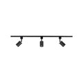 Brilliant Black Naj 3 Light Track and Spotlight Kit - 3 x 7W - 1m - Matt Black - Adjustable - SuperSaverAU - view 1