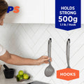 Permastik Small Black Kitchen Hooks 9 Pack - 22mm x 40mm - Holds 500g - SuperSaverAU - view 2