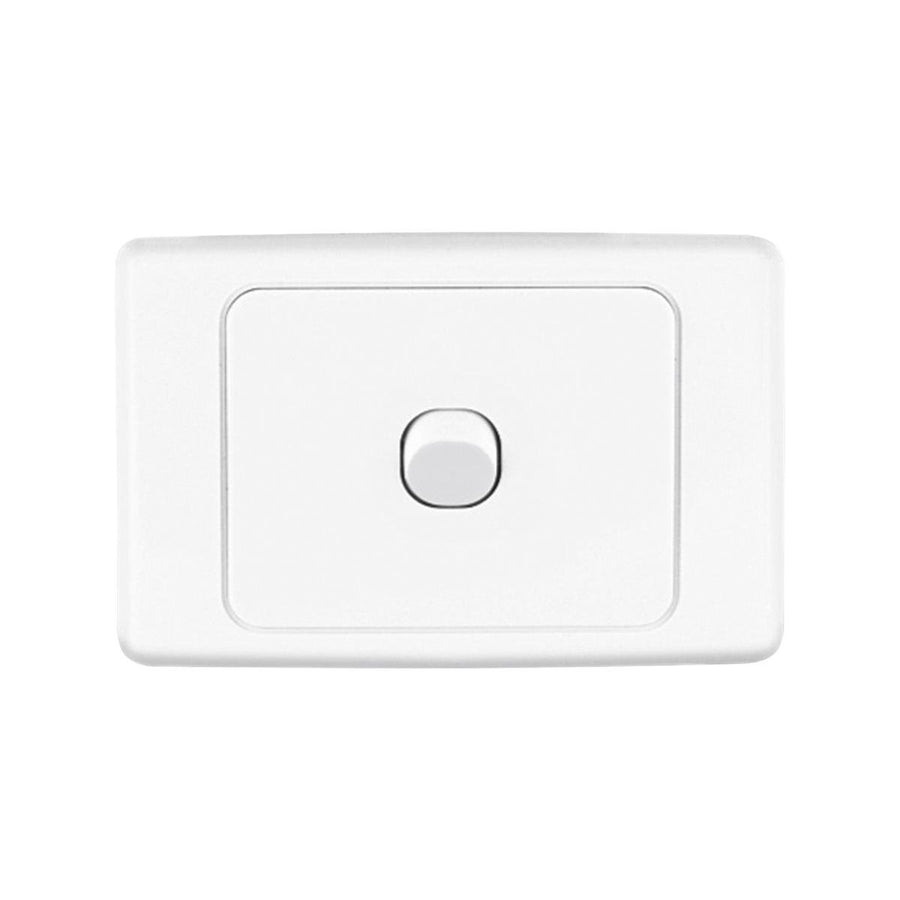 Deta 1 Gang Single Switch - Light Switch - 77mm Polycarbonate - Durable - SuperSaverAU - view 1