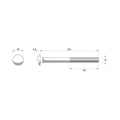Zenith M10 Cup Head Bolts and Nuts - 120mm - Hot Dipped Galvanised Black - 4.6 Grade Steel - Coarse Thread - Secure Fastening - SuperSaverAU - view 2