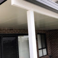Alyspan 65mm Pearl White Post Beam Connector, Powdercoated Galvanised Steel
