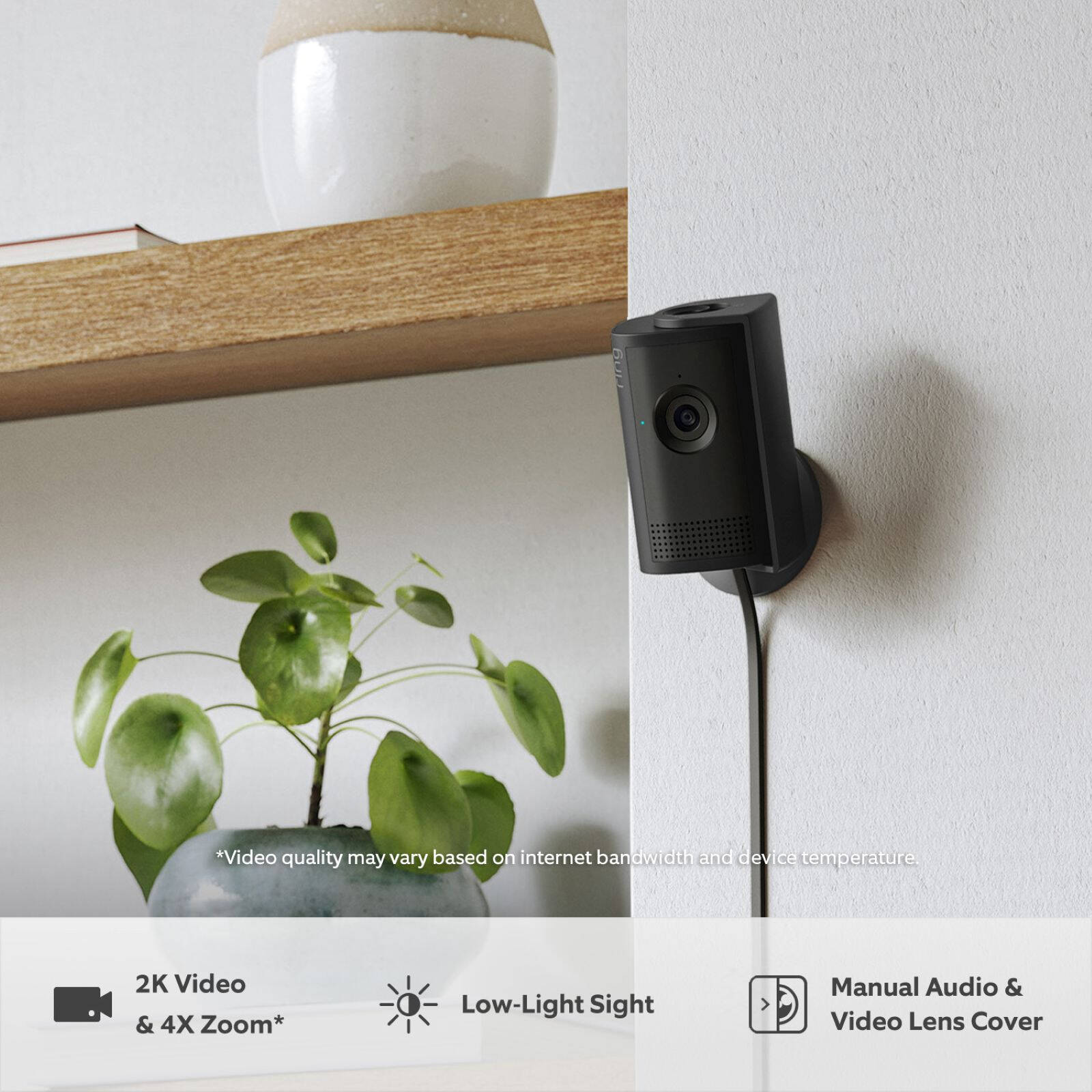 Ring Indoor Camera Plus 2K Plug-In Security Camera, Black (B0DXMJPWQP)