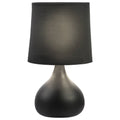 Verve Design Black Ceramic Dala Table Lamp - 40W E14 Drum Shade