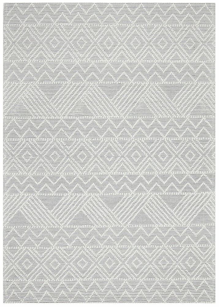 Rug Culture Maison Extra Large Rug 320x230cm - Off White and Grey Hand Loomed Wool - MSN-KATE-320X230