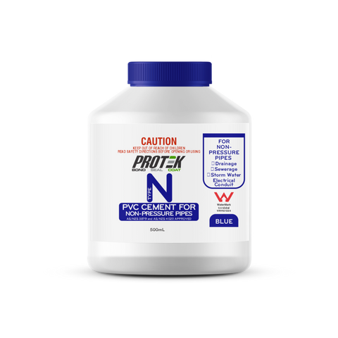 Protek 500ml Type N Blue PVC Cement for Non Pressure Pipes - AS/NZS 3879 Approved - SuperSaverAU - view 1