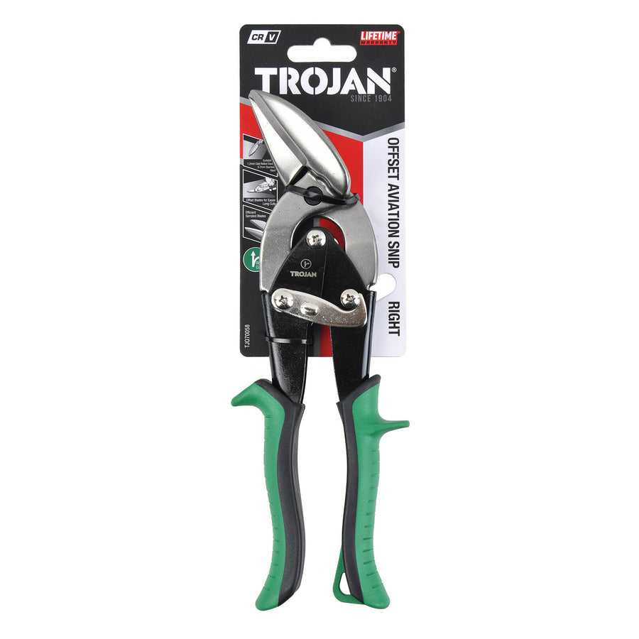 Trojan Offset Aviation Snip Right Cut for Sheet Metal