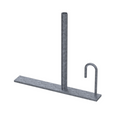 Rapidmesh Temporary Fence Hook Stay 500mm x 65mm x 450mm - Heavy-Duty Steel - SuperSaverAU - view 1
