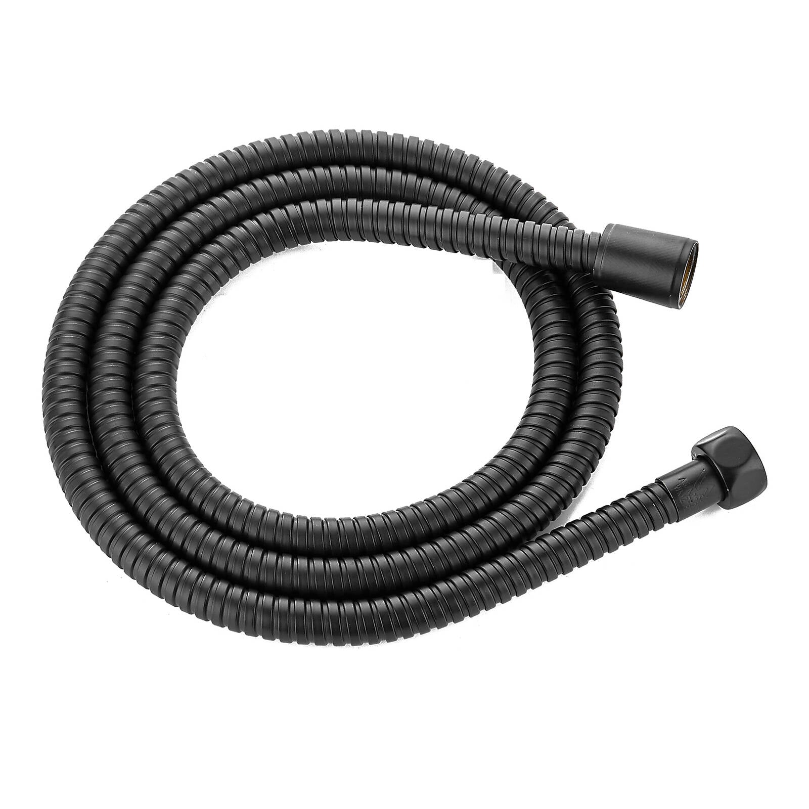 Estilo 1500mm Matte Black Double Lock Shower Hose, Grade 304 Stainless Steel