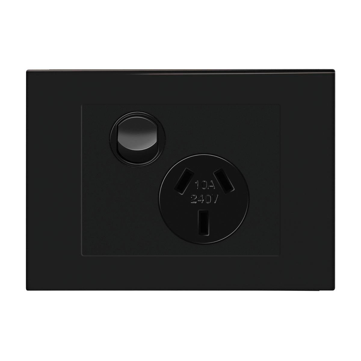 HPM Vivo Single Powerpoint 1 Gang 118mm x 85mm Grey - Easy Installation, Safe - SuperSaverAU - view 1