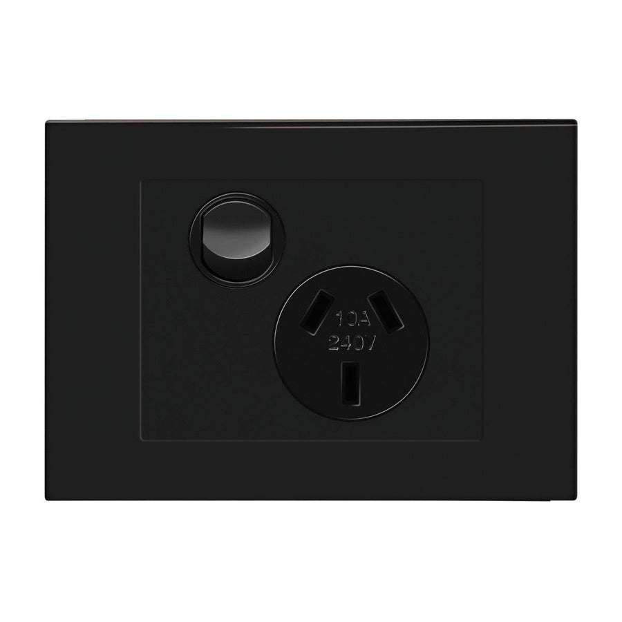HPM Vivo Single Powerpoint 1 Gang 118mm x 85mm Grey - Easy Installation, Safe - SuperSaverAU - view 1