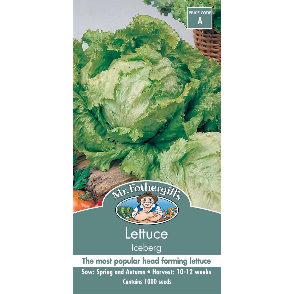 Mr Fothergill Lettuce Iceberg Seeds 12 Weeks Hardy Reliable - SuperSaverAU - view 1