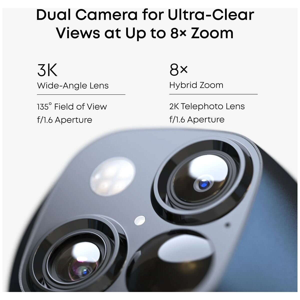 Eufy S340 SoloCam 3K Dual-Camera Security Camera - 360° Pan and Tilt, Solar Powered - T8170TW1
