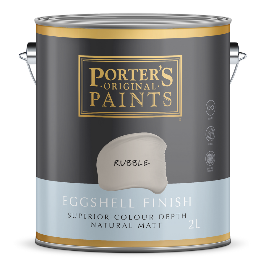 Porter S 2L Rubble Eggshell Finish Broadwall Washable Paint 2L - SuperSaverAU - view 1