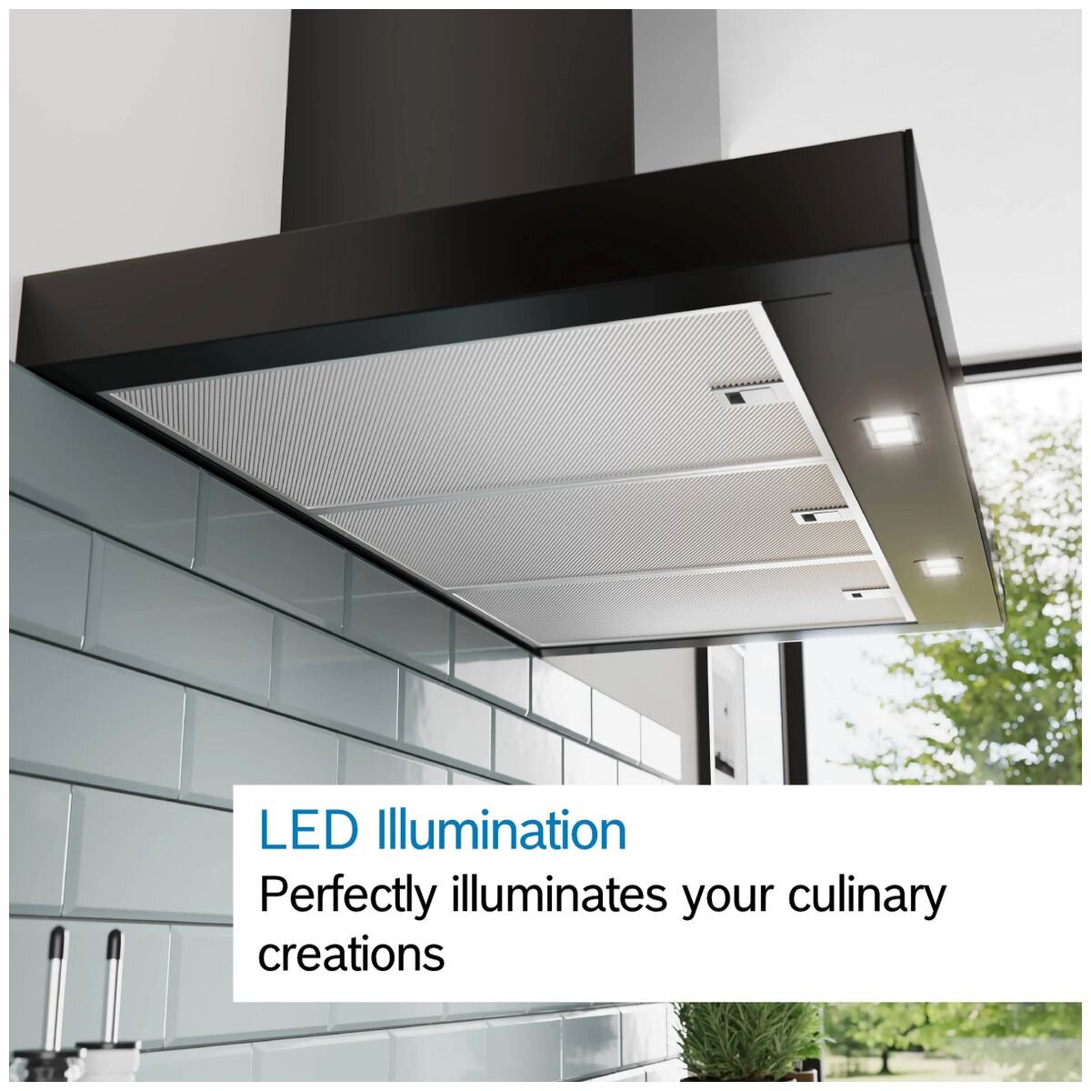 Bosch Series 6 90cm canopy rangehood - Stainless steel - 699m³/h, Home Connect, boost, timer - DWB97DN30A