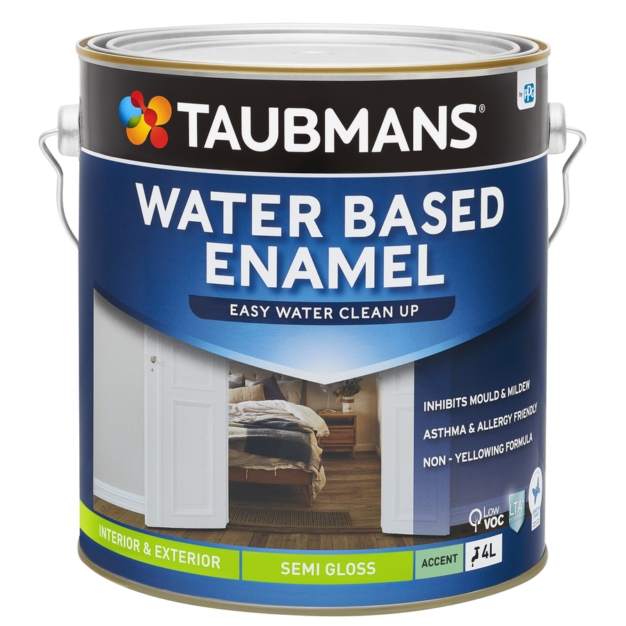 Taubmans 4L Accent Semi Gloss Water Based Enamel Paint - 4L - Durable Finish - Low VOC - SuperSaverAU - view 1