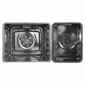 ILVE 90cm Dual Fuel Freestanding Double Oven - Teppanyaki Cooktop, 108L, Stainless Steel - PD09FDWE3SS