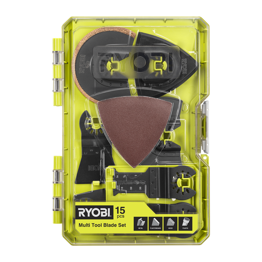 Ryobi 15 Piece Multi Tool Accessory Set - 80mm Sanding Sheets & Blades - RMTB152 - SuperSaverAU - view 1