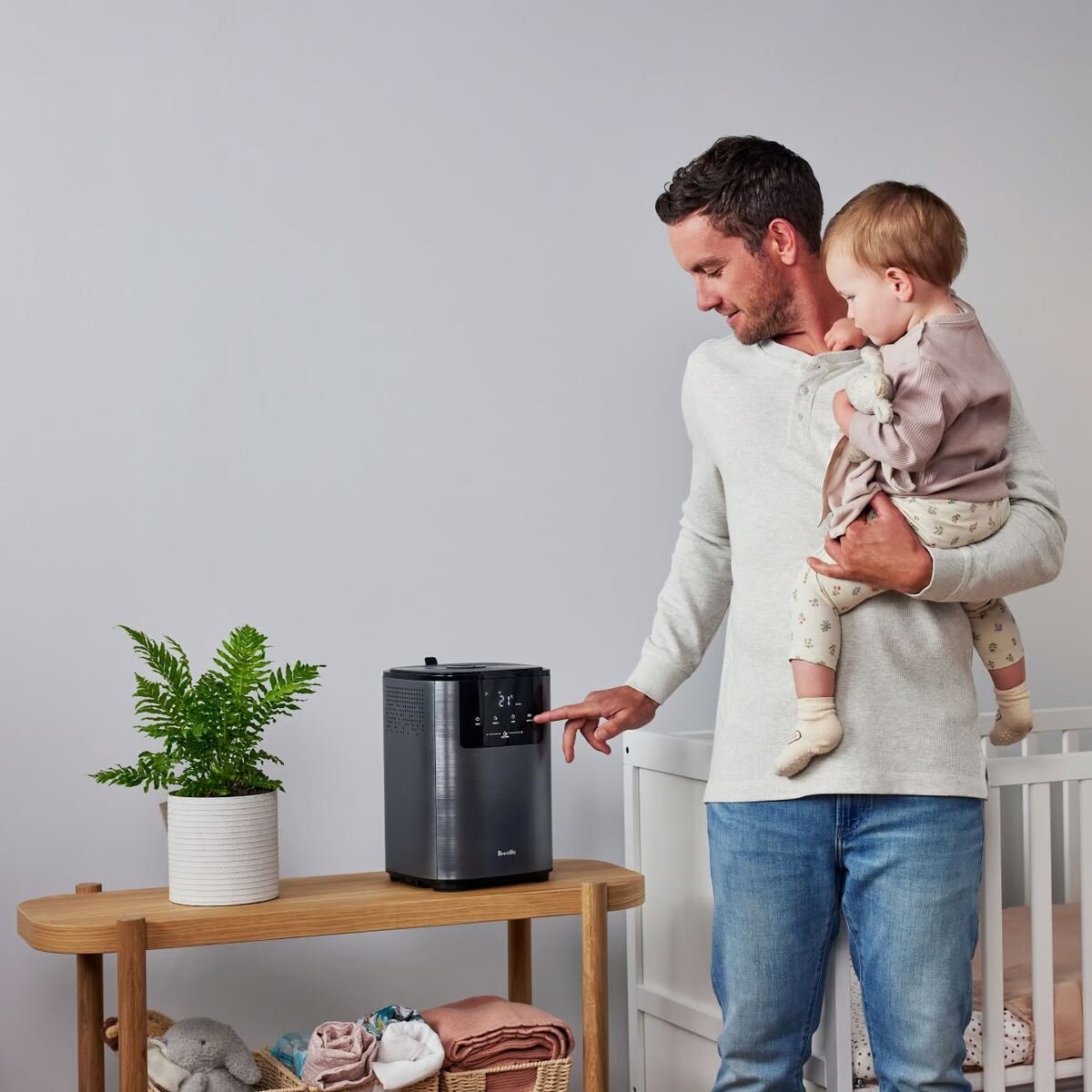 Breville The Smart Mist Top Connect Humidifier 4L - Graphite, Top-Fill Tank - LAH508GRT2IAN1