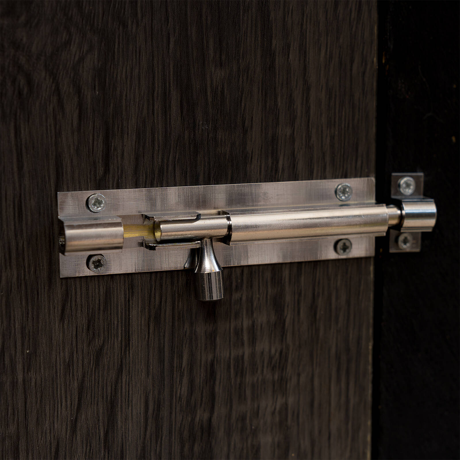 Taskmaster 100mm Chrome Plated Solid Brass Barrel Bolt for Gates and Doors