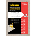 Wagner 3.65 x 4.57m Heavy Duty Canvas Drop Sheet, White Cotton