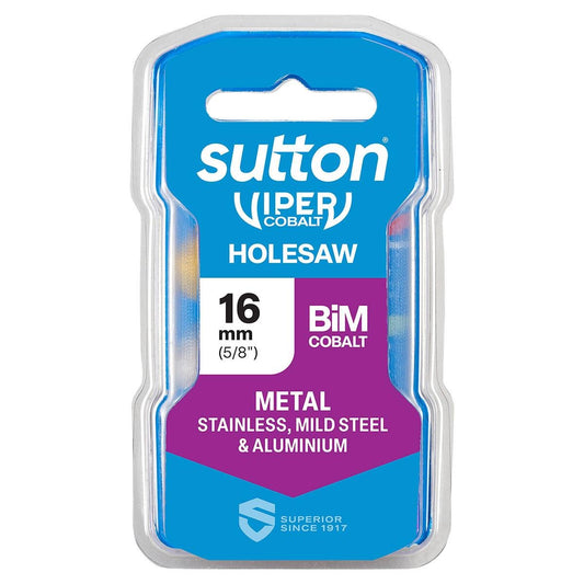 Sutton Tools 16mm Viper Cobalt Bi Metal Holesaw - Durable - Precision Drilling