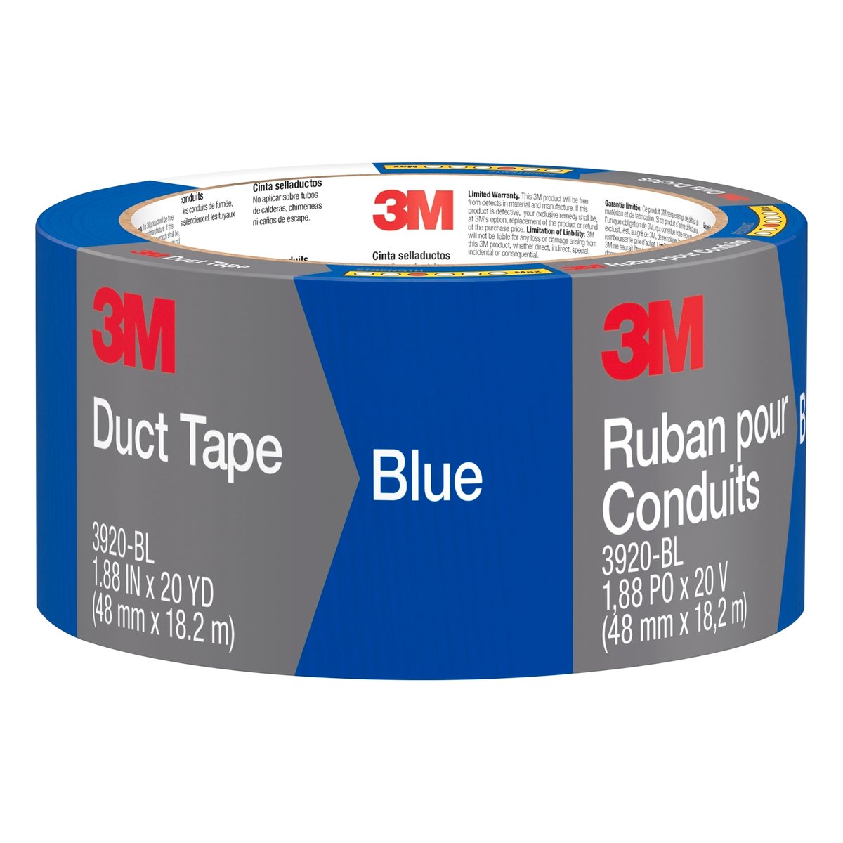 3M Duct Tape Blue - 48mm x 18.2m - High Adhesion All-Purpose Repair Tape - SuperSaverAU - view 1