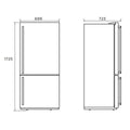 Westinghouse 425L Bottom Mount Fridge - Arctic Silver, Right Hinge, FreshSeal Crispers - WBE4302ACR