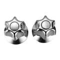 Shaw & Mason Chrome Star Style Brass Wall Top Assembly Pair