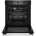 Chef 60cm electric oven 80L - matte black, triple-glazed door, 10A plug-in - CVE6312DC