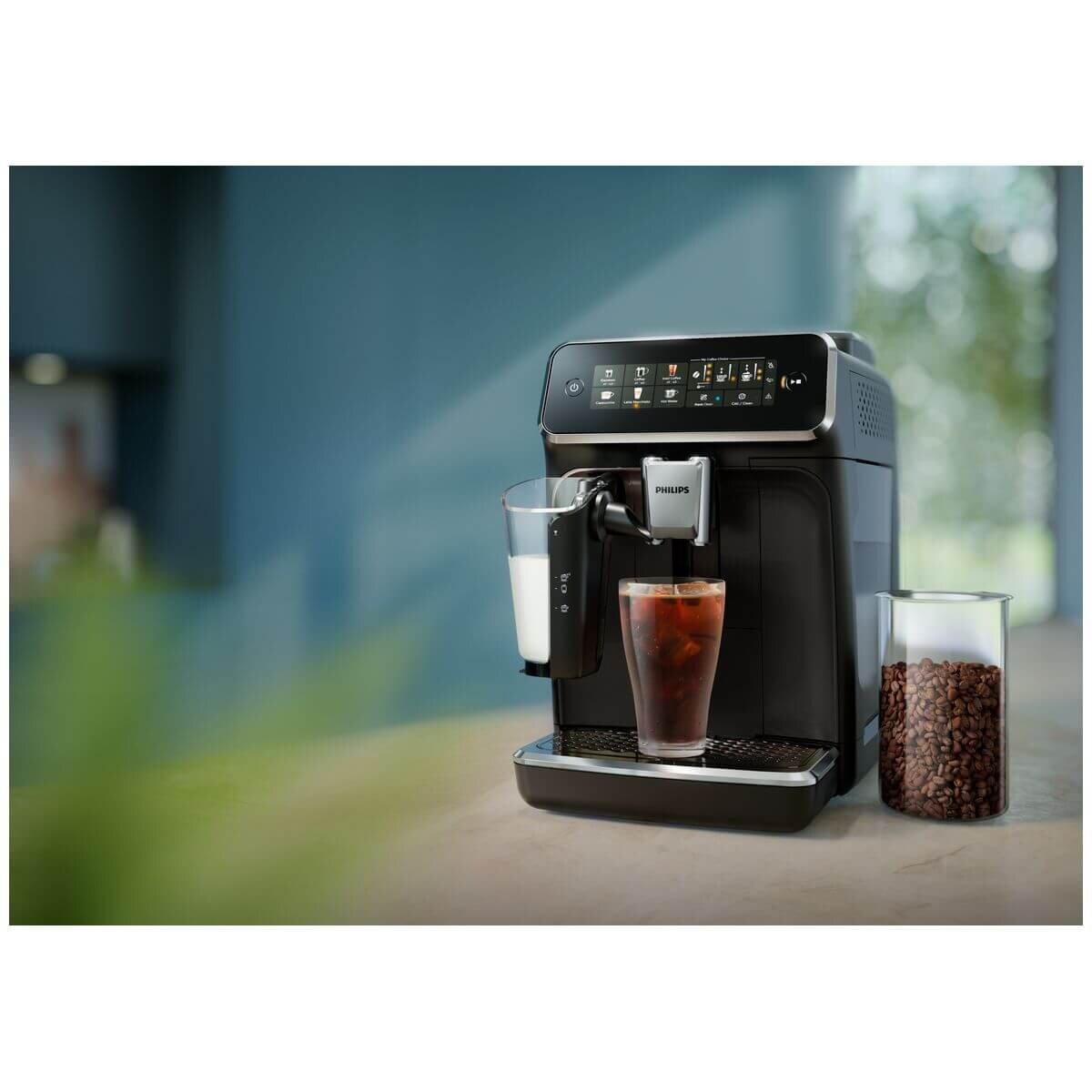 Philips Series 3300 Fully Automatic Espresso Machine - Six Drinks, LatteGo Milk System - EP3341-30