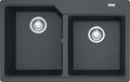 Franke Fragranite Double Bowl Topmount Sink - Onyx Black, 42L and 27L Bowls, No Drainer - UBG620-86ON