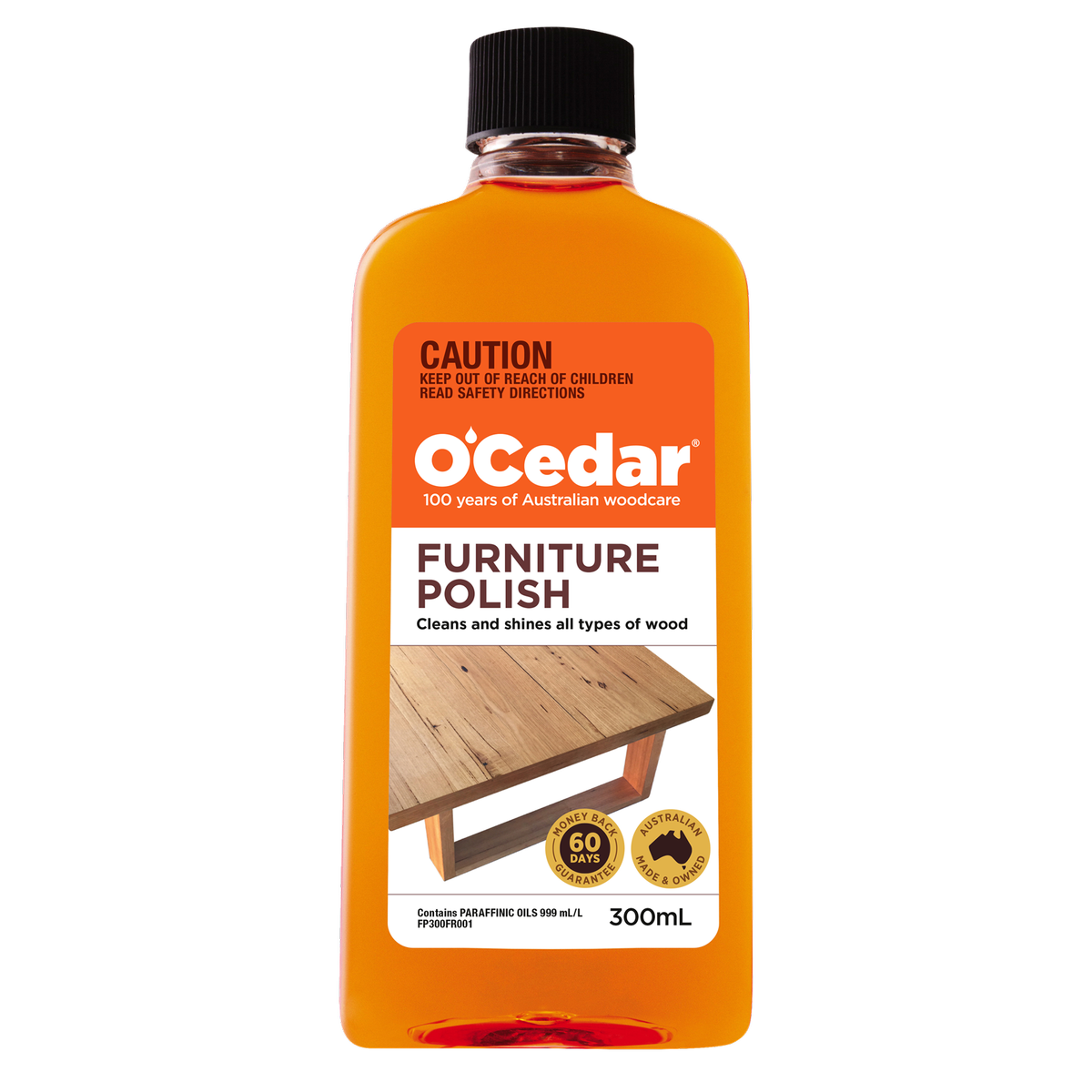 O'Cedar Furniture Polish 300ml Liquid Wood Care Nourishes Prevents Cracking - SuperSaverAU - view 1