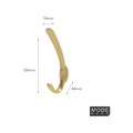 MODE Single Brushed Brass Hat & Coat Hook