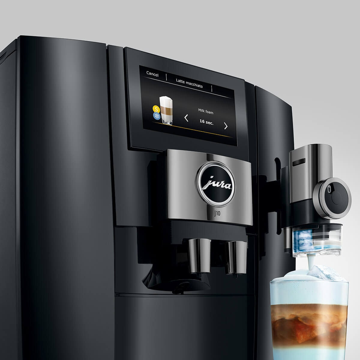 Jura J10 Automatic Coffee Machine - 32 Coffee Specialities, Cold Brew, Sweet Foam - 15664