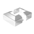 Peak Aluminium Balustrade - 90mm - Aluminium - White Post Base Cover - SuperSaverAU - view 1