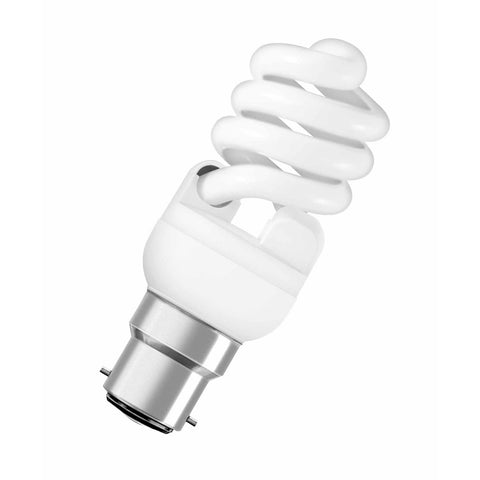 Osram Mini Spiral CFL 15W B22 865LM Daylight Light Globe 5 Pack