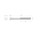 Zenith M12 x 150mm Hot Dip Galvanised Hex Head Bolt and Nut - 4.6 Grade Steel
